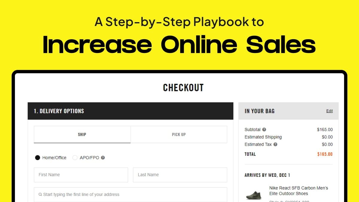 checkout screen optimization to increase online sales