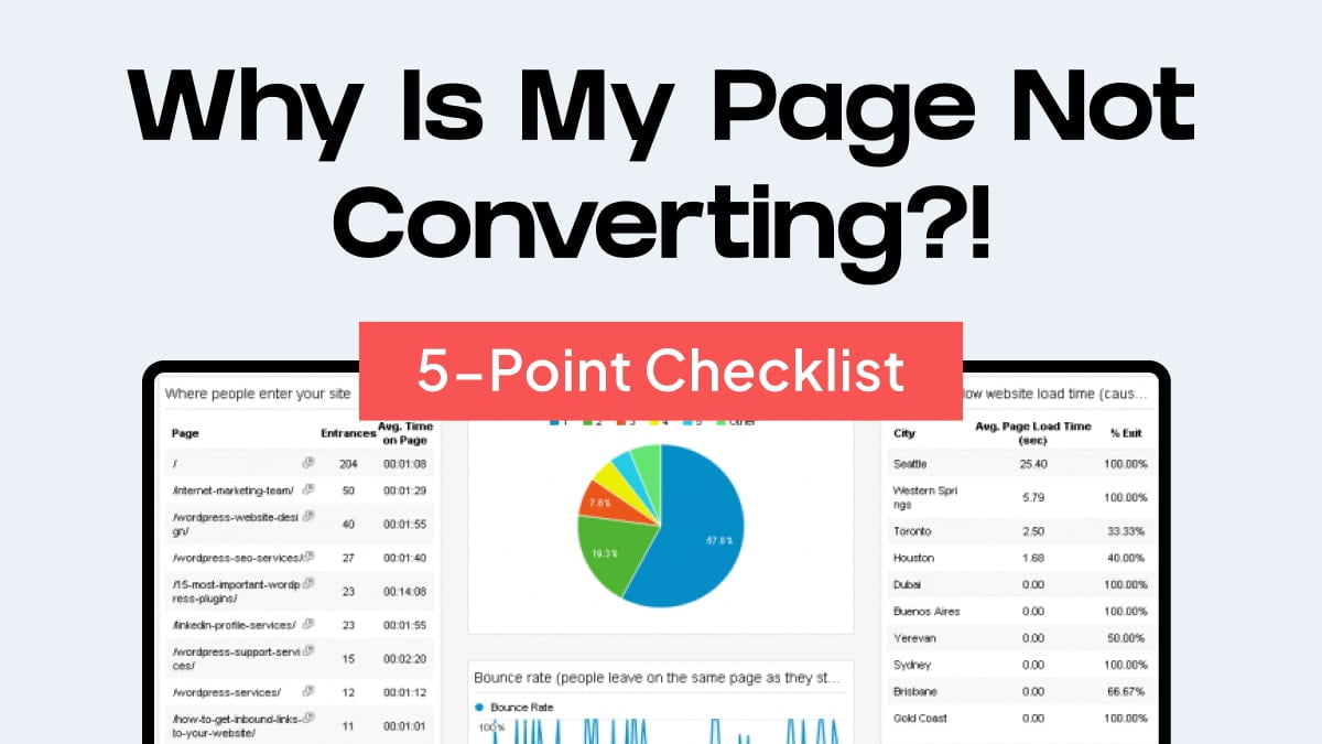 Checklist for Landing Pages Not Converting