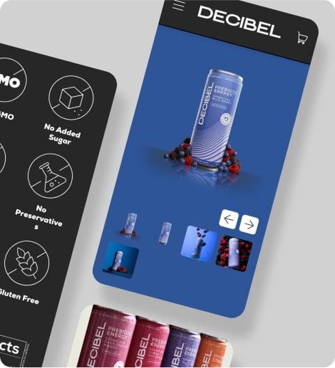 Mobile view of the product detail page