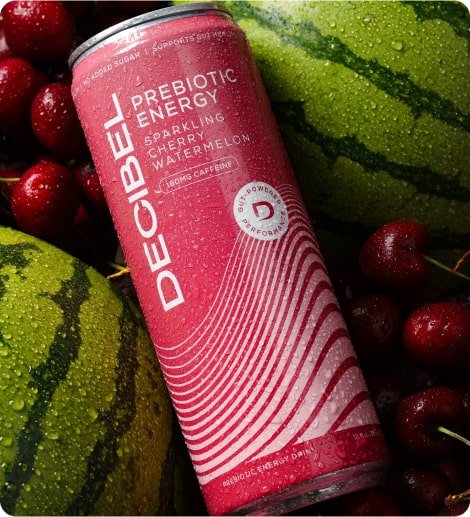 Decibel can on cherries and watermelon