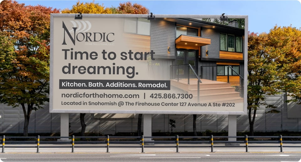 billboard design for a home contractor, Nordic Home Solutions